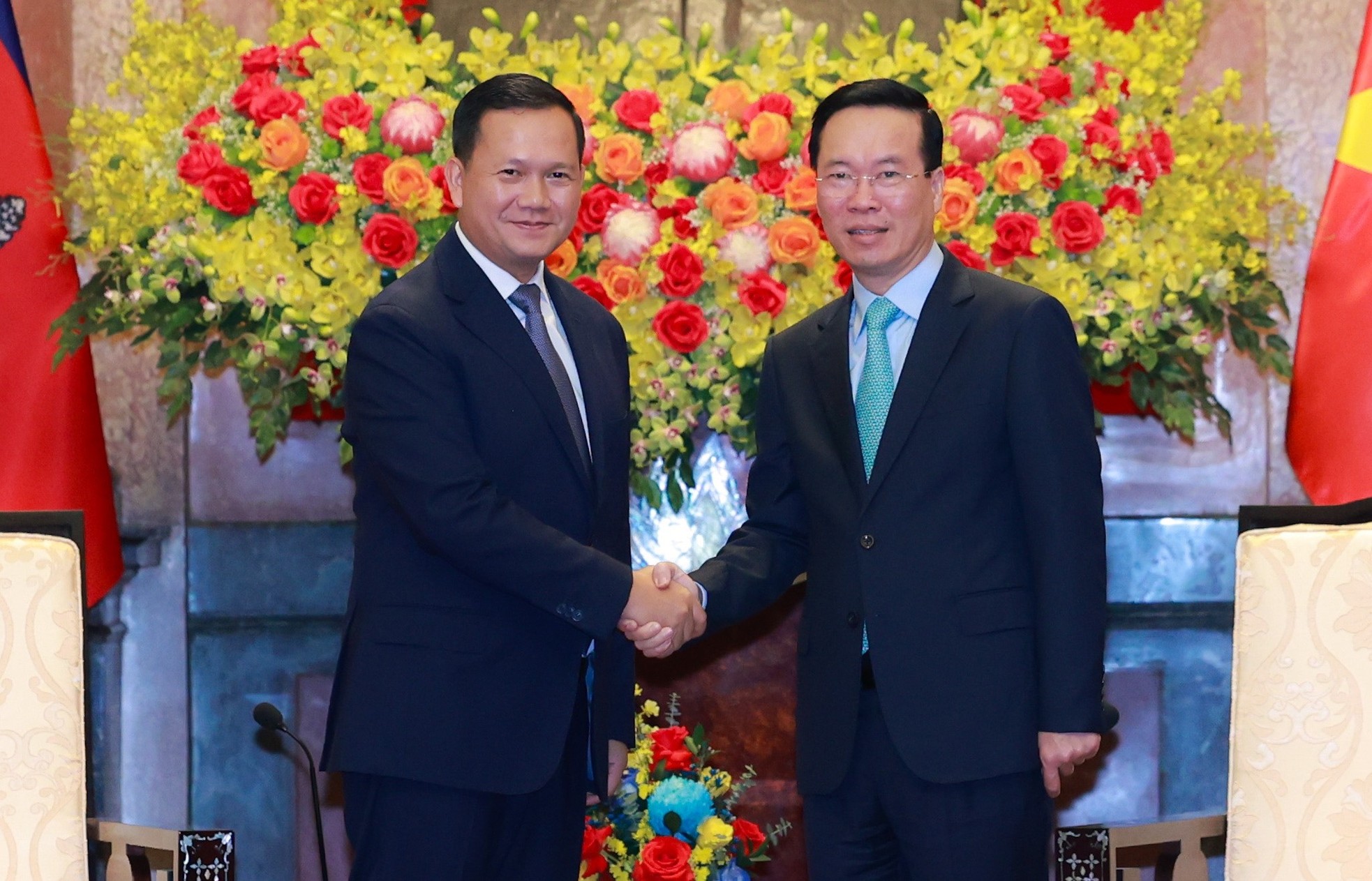 Chủ tịch nước Võ Văn Thưởng tiếp Thủ tướng Campuchia Hun Manet ảnh 2
