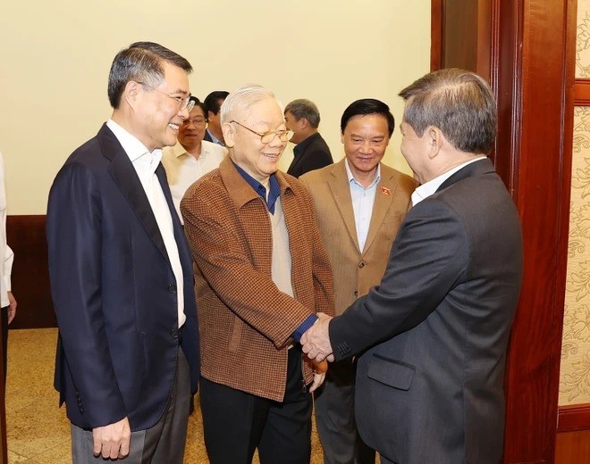Tổng Bí thư Nguyễn Phú Trọng chủ trì cuộc họp về phòng, chống tham nhũng, tiêu cực ảnh 1