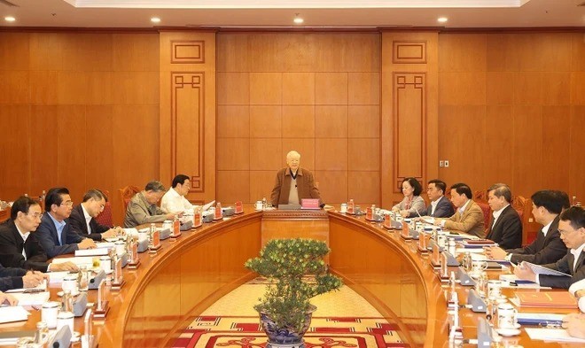 Tổng Bí thư Nguyễn Phú Trọng chủ trì cuộc họp về phòng, chống tham nhũng, tiêu cực ảnh 6