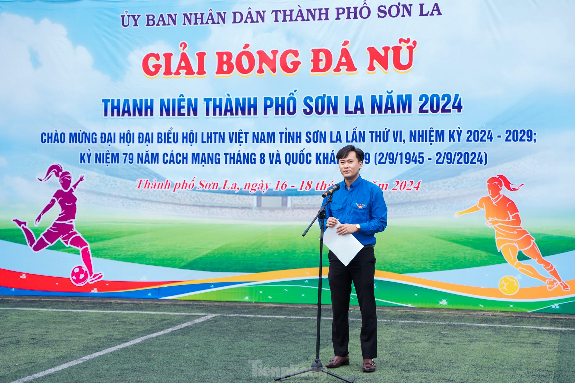 Sôi nổi giải bóng đá nữ thanh niên tại thành phố Sơn La ảnh 1