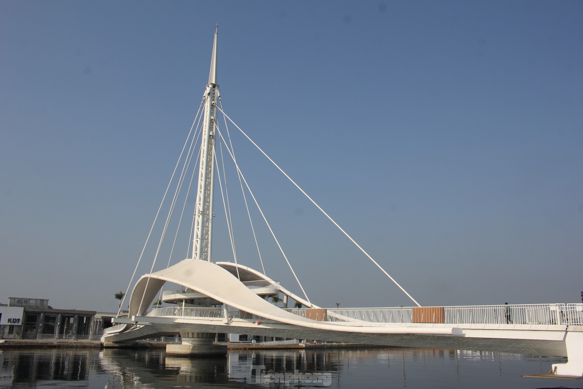 Chiêm ngưỡng kiến trúc ấn tượng của cầu xoay vượt sông dài nhất Châu Á