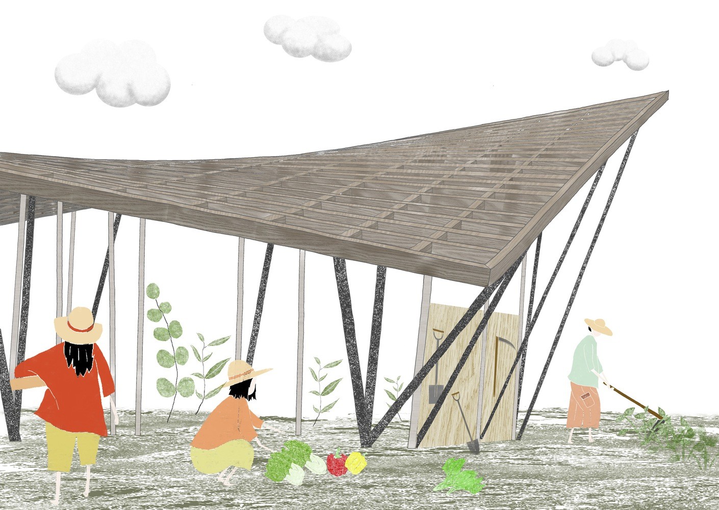 Độc đáo nhà gỗ mái xéo cấp 4 cho gia đình ở quê