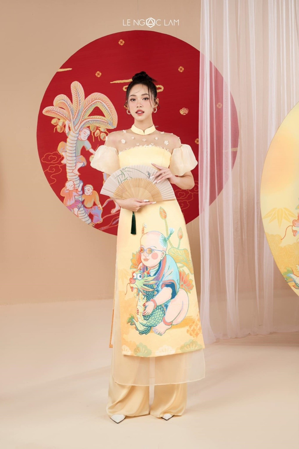 Nhan sắc thanh thuần của Top 3 Hoa hậu Việt Nam trong tà áo dài đón Tết Giáp Thìn ảnh 7
