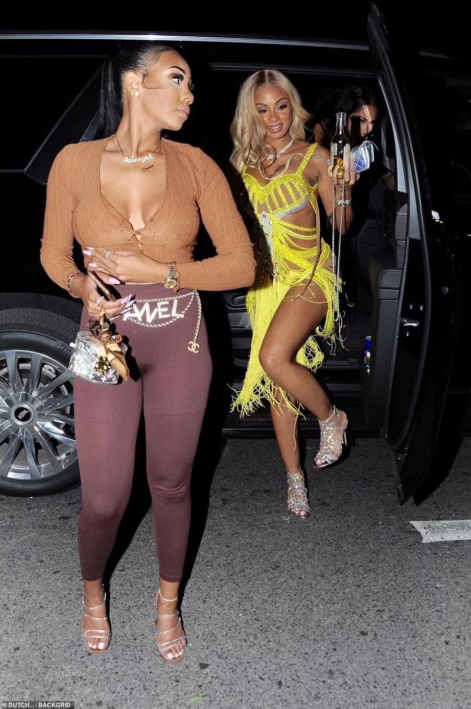 A series of stars dressed like nothing, showing off their sexy bodies at Cardi B's birthday party photo 12