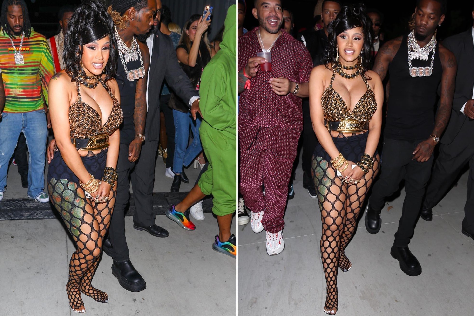 A series of stars dressed like nothing, showing off their sexy bodies at Cardi B's birthday party photo 1