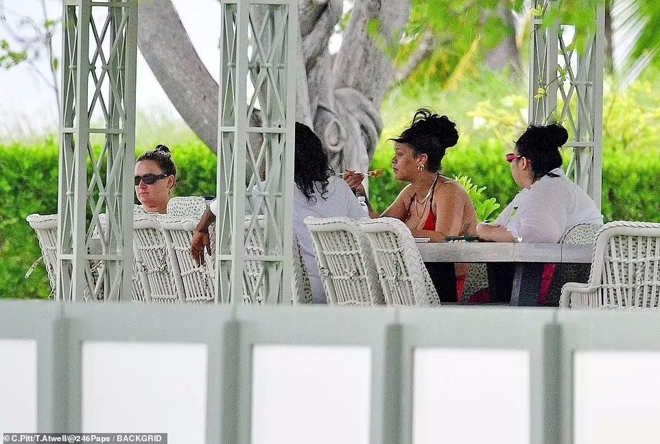 Pregnant billionaire Rihanna wears a bikini and goes to the beach leisurely before her boyfriend is arrested photo 6