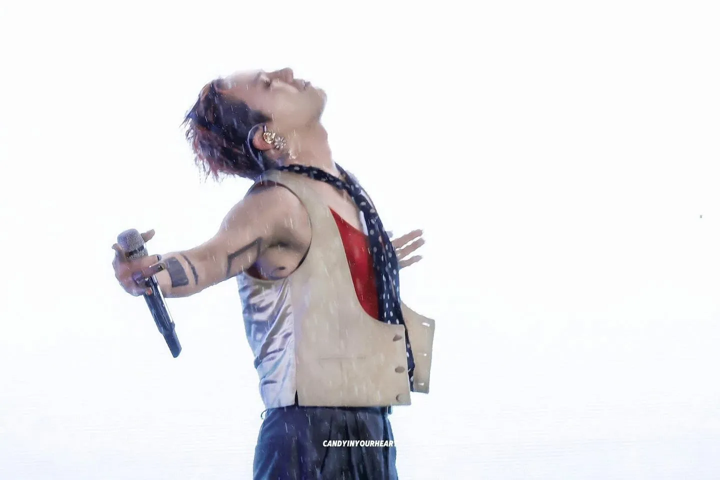 G-Dragon biểu diễn giữa trời mưa xối xả ở Hà Nội, fan Việt lao lên sân khấu đòi ôm ảnh 3