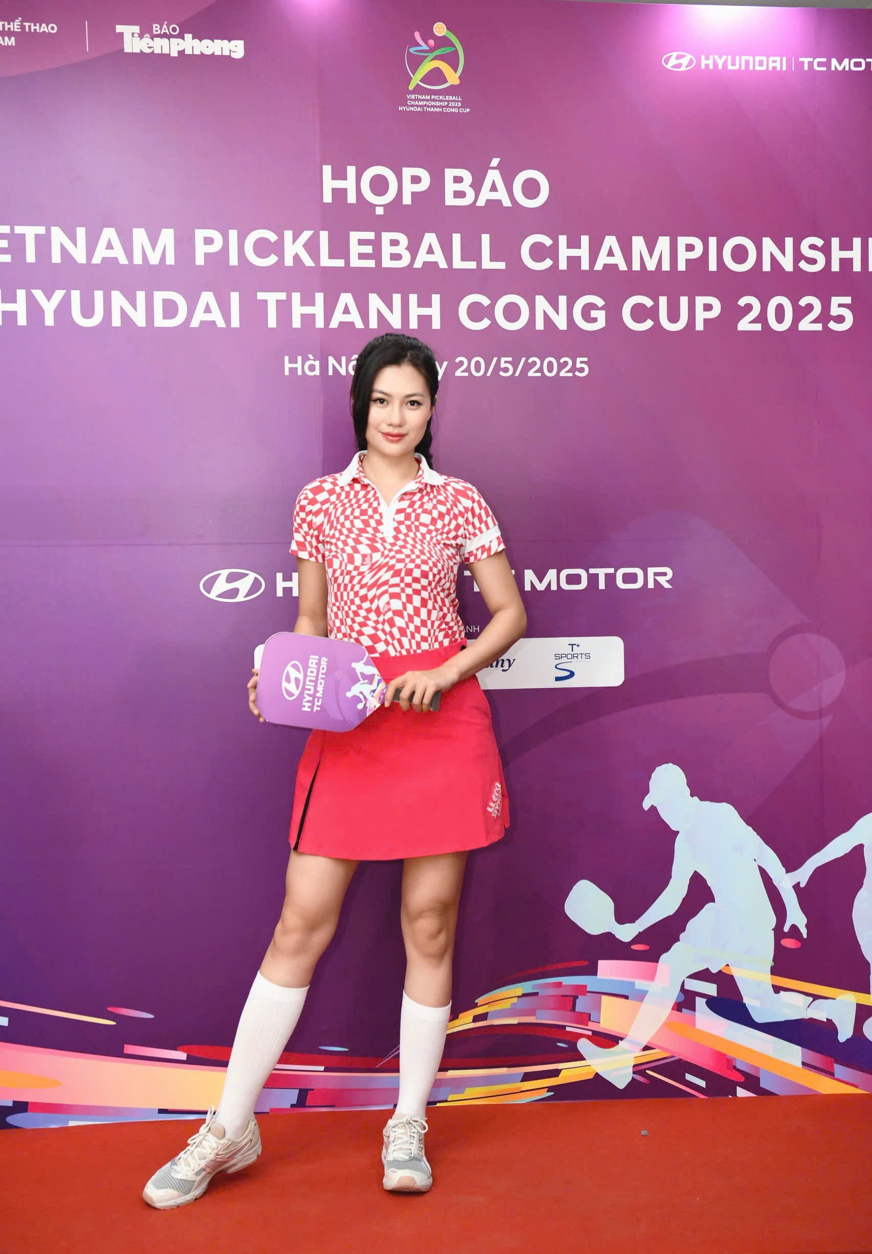 Dàn người đẹp Hoa hậu Việt Nam tại họp báo Giải Pickleball Việt Nam ảnh 10