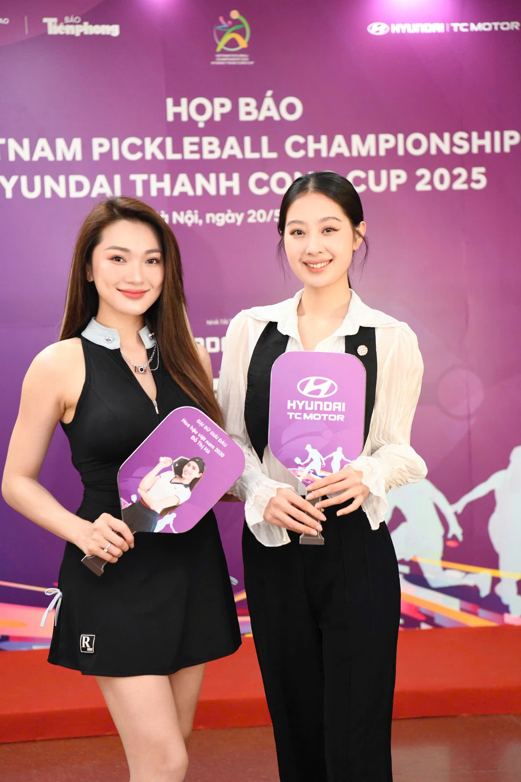 Dàn người đẹp Hoa hậu Việt Nam tại họp báo Giải Pickleball Việt Nam ảnh 2