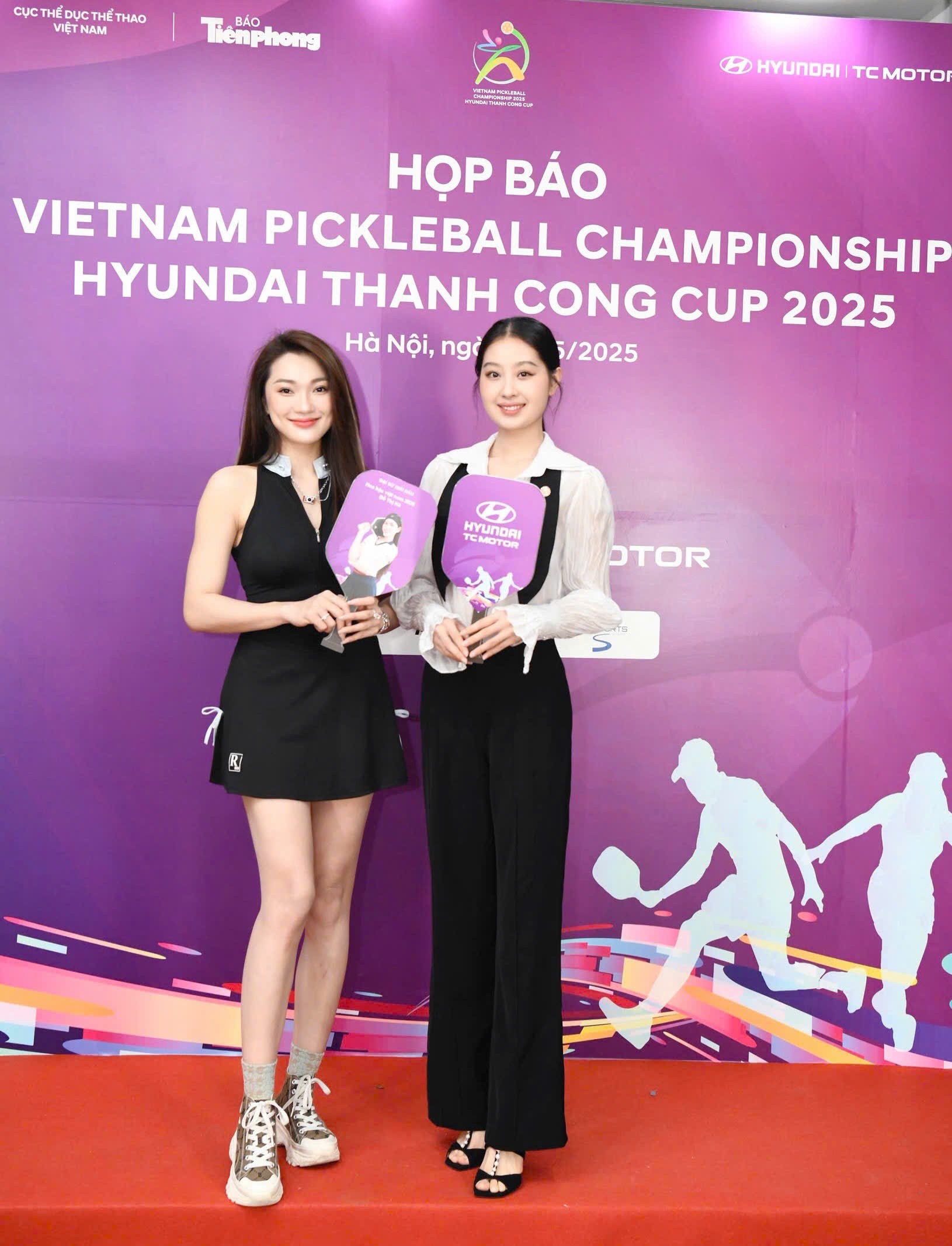 Dàn người đẹp Hoa hậu Việt Nam tại họp báo Giải Pickleball Việt Nam ảnh 3