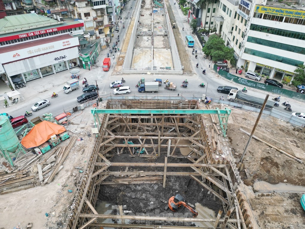 Hầm chui nút giao Giải Phóng - Kim Đồng đạt hơn 70%, về đích vào cuối năm ảnh 6