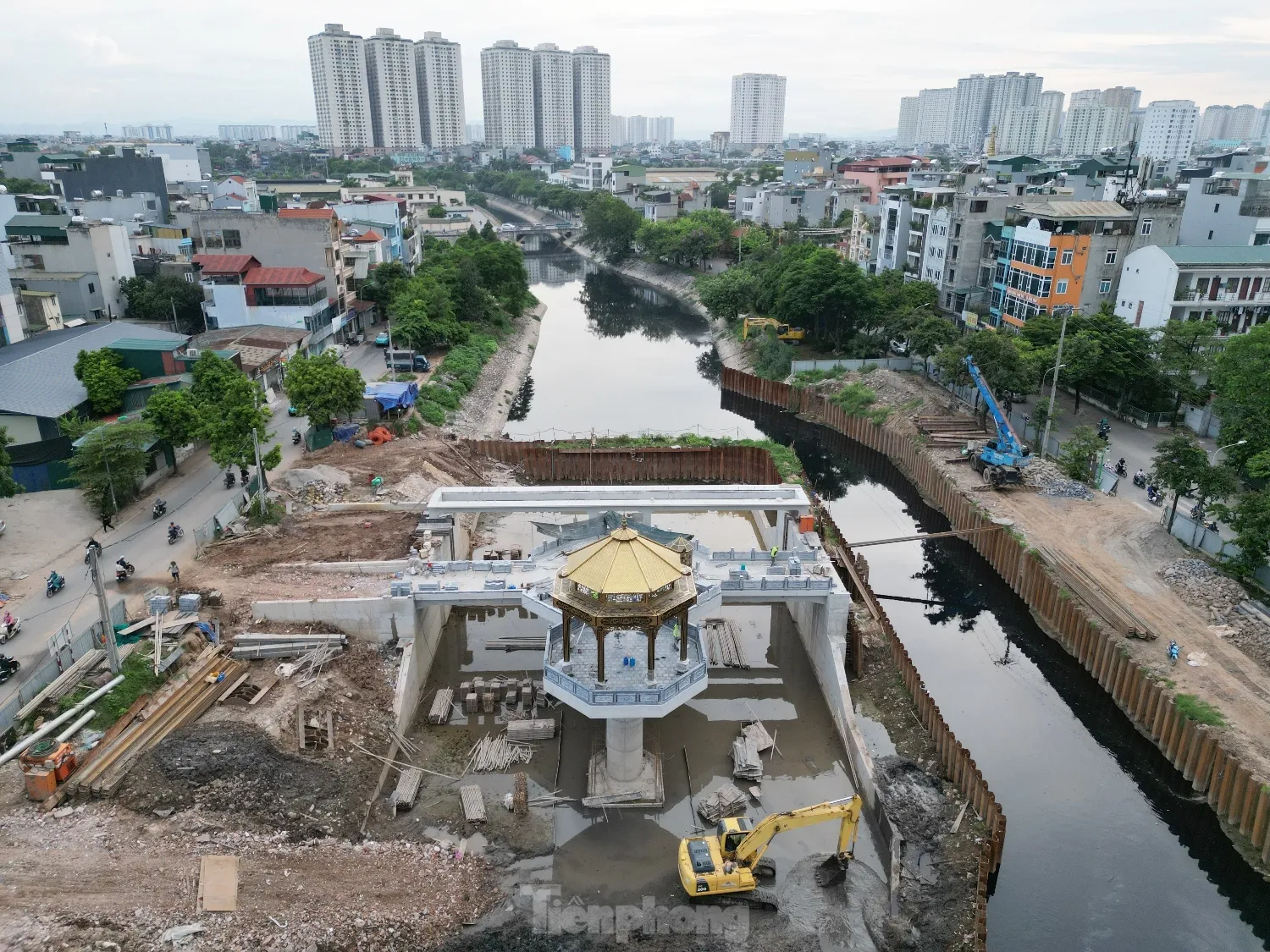 Đài quan sát 'lạ mắt' trên đập dâng sông Tô Lịch sẽ phục vụ tham quan ảnh 4