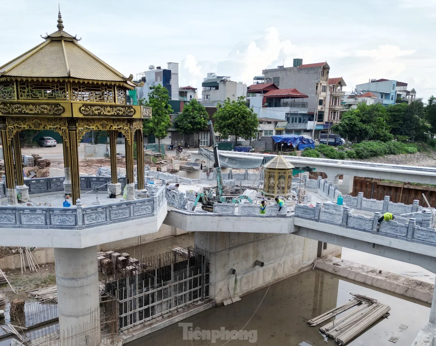 Đài quan sát 'lạ mắt' trên đập dâng sông Tô Lịch sẽ phục vụ tham quan ảnh 7
