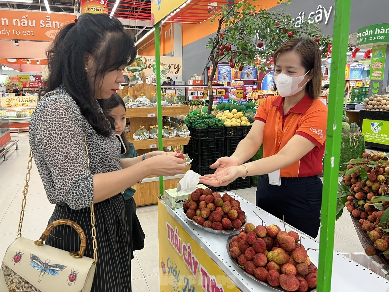 Vải thiều 'phủ đỏ' từ chợ đến siêu thị TPHCM ảnh 2