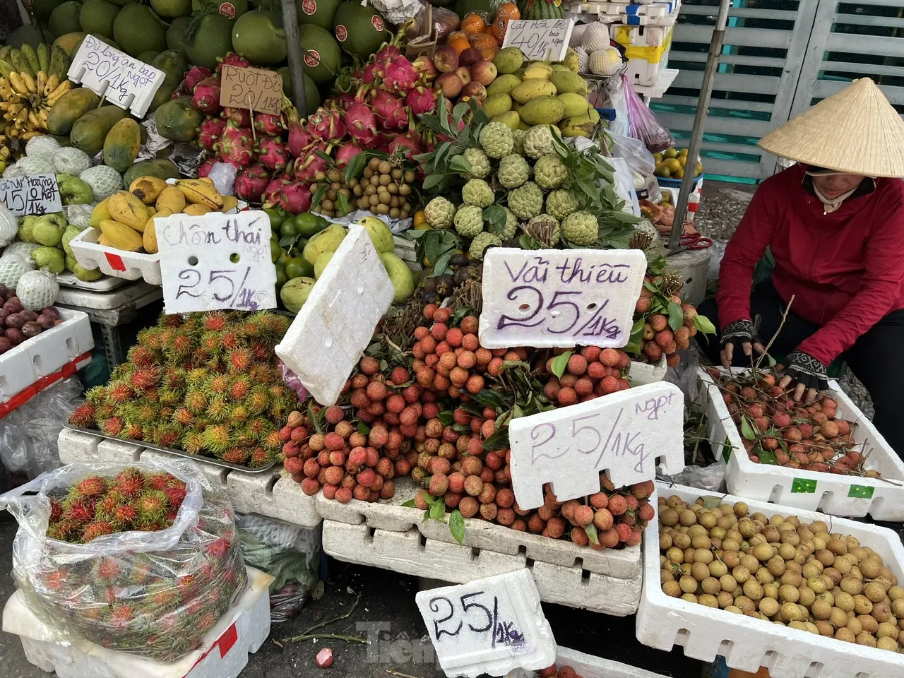 Vải thiều đại hạ giá tại TPHCM ảnh 1