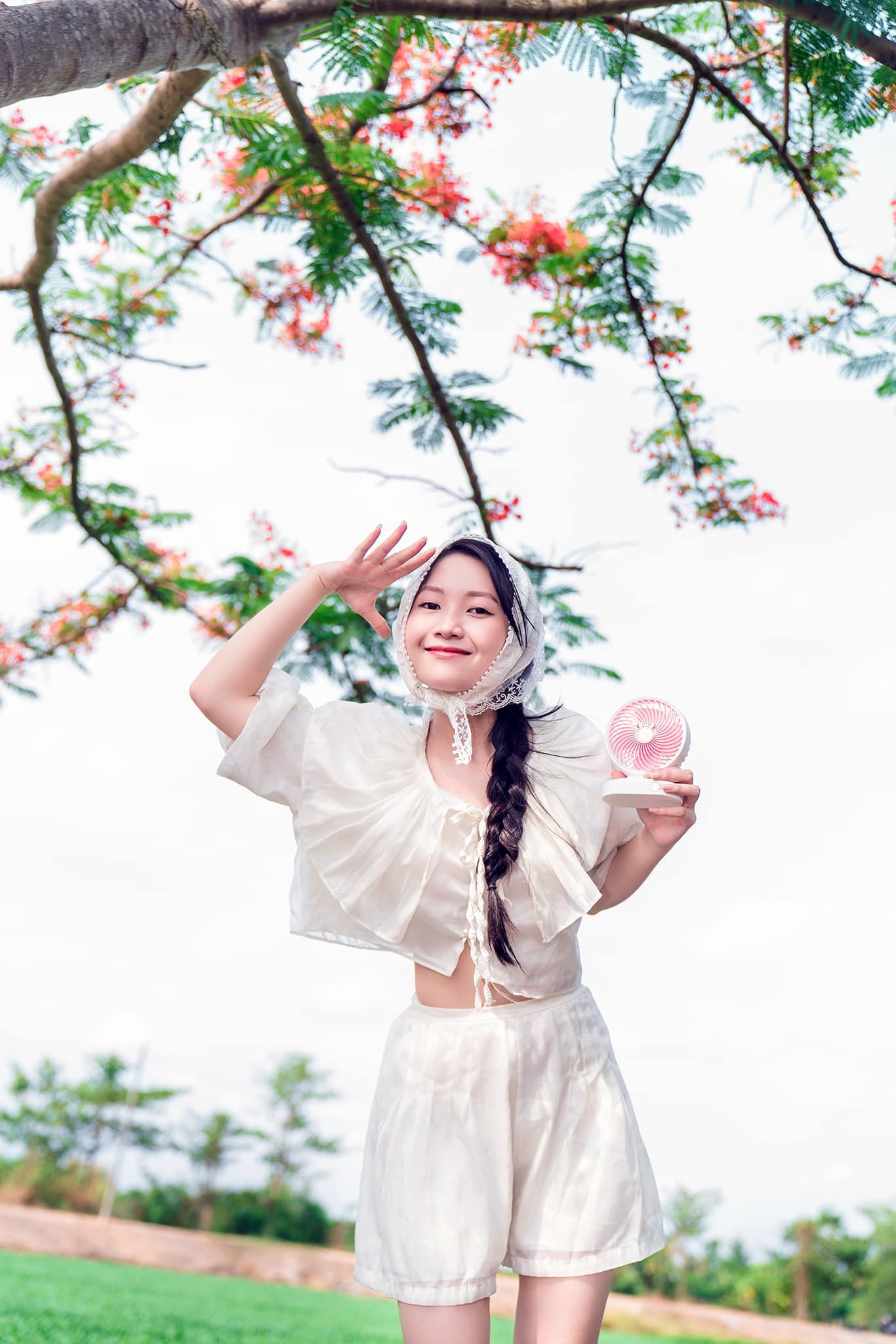 Cây phượng 'cô đơn' giữa ruộng rau muống tại TPHCM lại gây sốt mạng xã hội ảnh 4