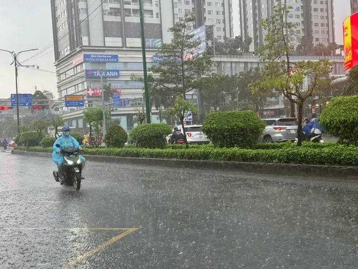 TPHCM mưa lớn kéo dài, người dân vất vả vì nhiều nơi ngập sâu ảnh 21