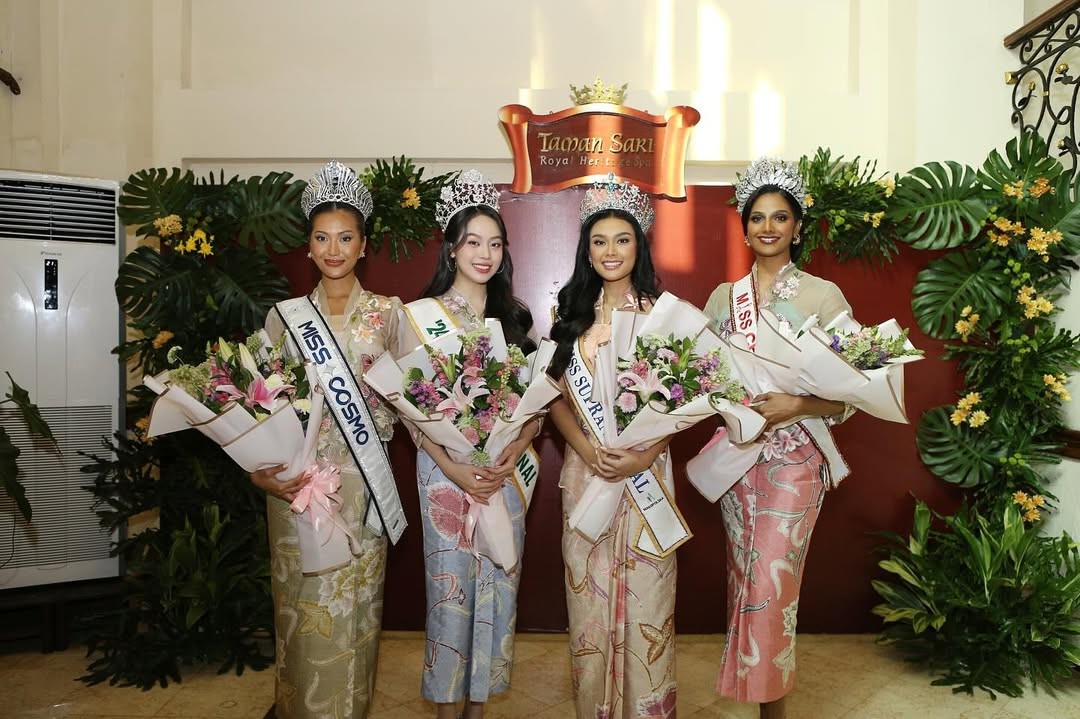 Thanh Thủy trong khung hình với 3 hoa hậu quốc tế ảnh 3