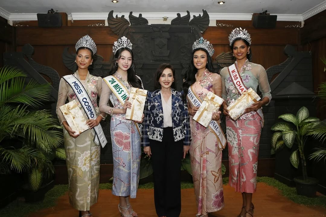 Thanh Thủy trong khung hình với 3 hoa hậu quốc tế ảnh 2