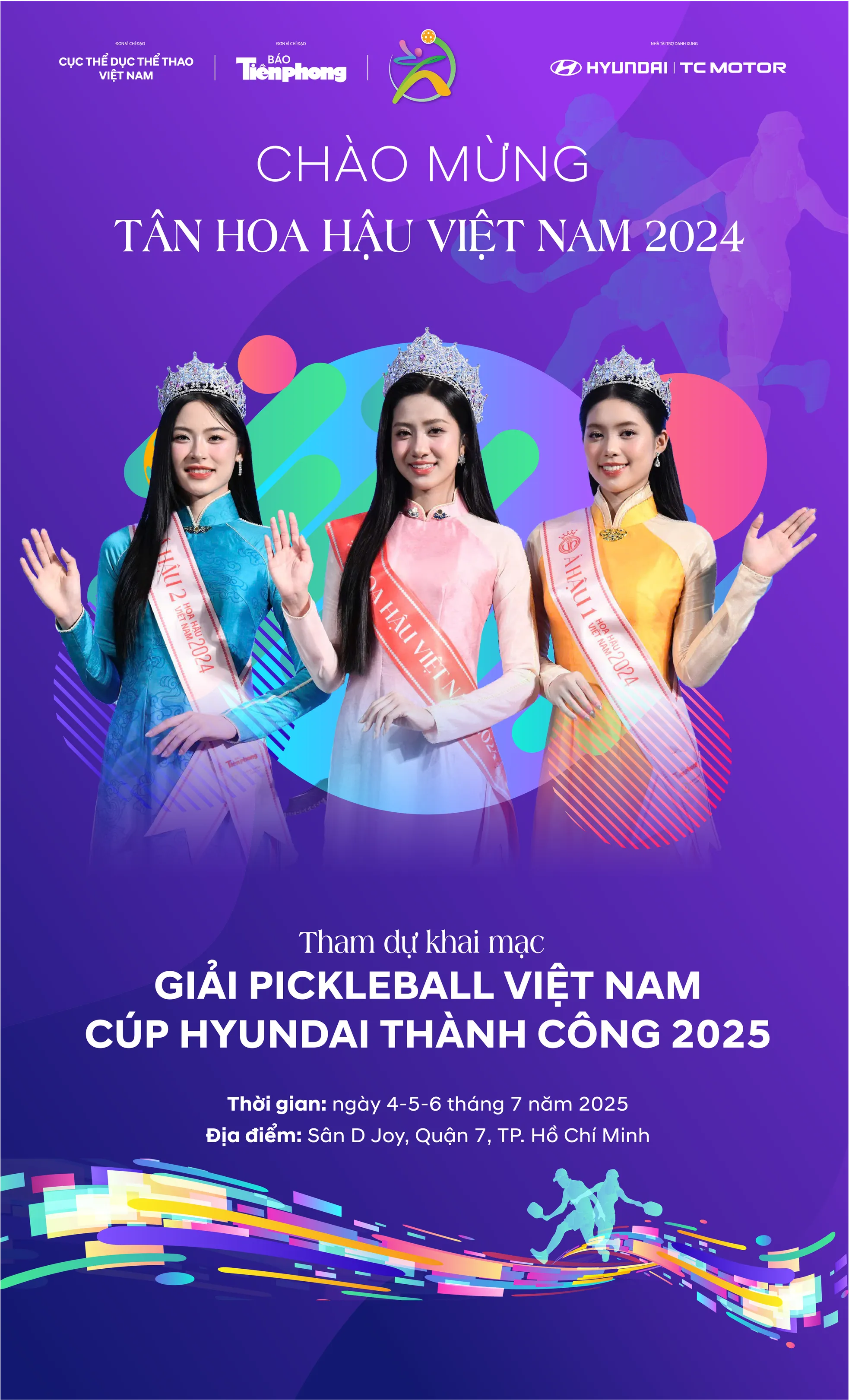 Tân Hoa hậu Việt Nam đến với Giải Pickleball Việt Nam 2025 ảnh 1