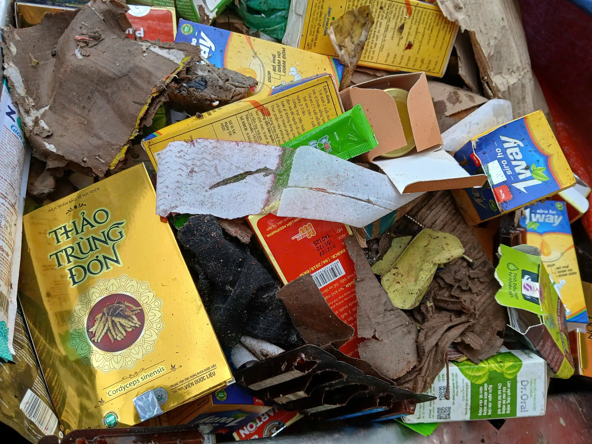Phát hiện hàng vạn hộp thực phẩm chức năng hết hạn bị đổ tại điểm tập kết rác ở Hạ Long ảnh 8
