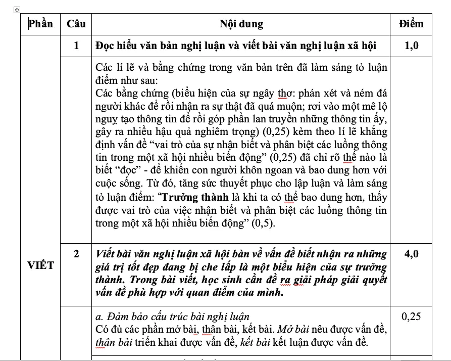 Gợi ý đáp án đề thi Ngữ văn tuyển sinh lớp 10 tại TPHCM ảnh 5