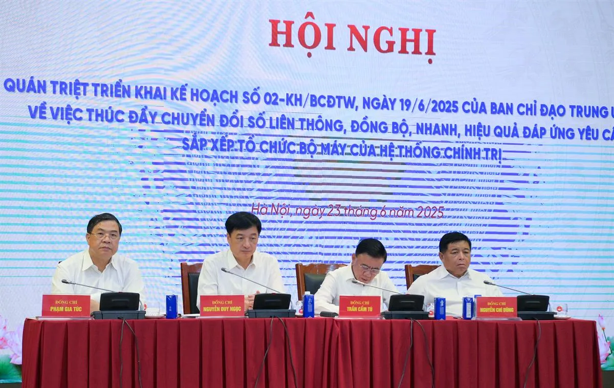 Hội nghị quán triệt triển khai Kế hoạch thúc đẩy chuyển đổi số liên thông, đồng bộ, nhanh, hiệu quả ảnh 2