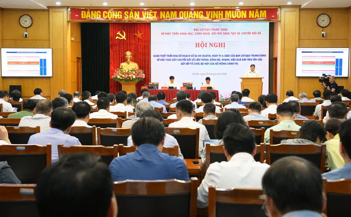 Hội nghị quán triệt triển khai Kế hoạch thúc đẩy chuyển đổi số liên thông, đồng bộ, nhanh, hiệu quả ảnh 1