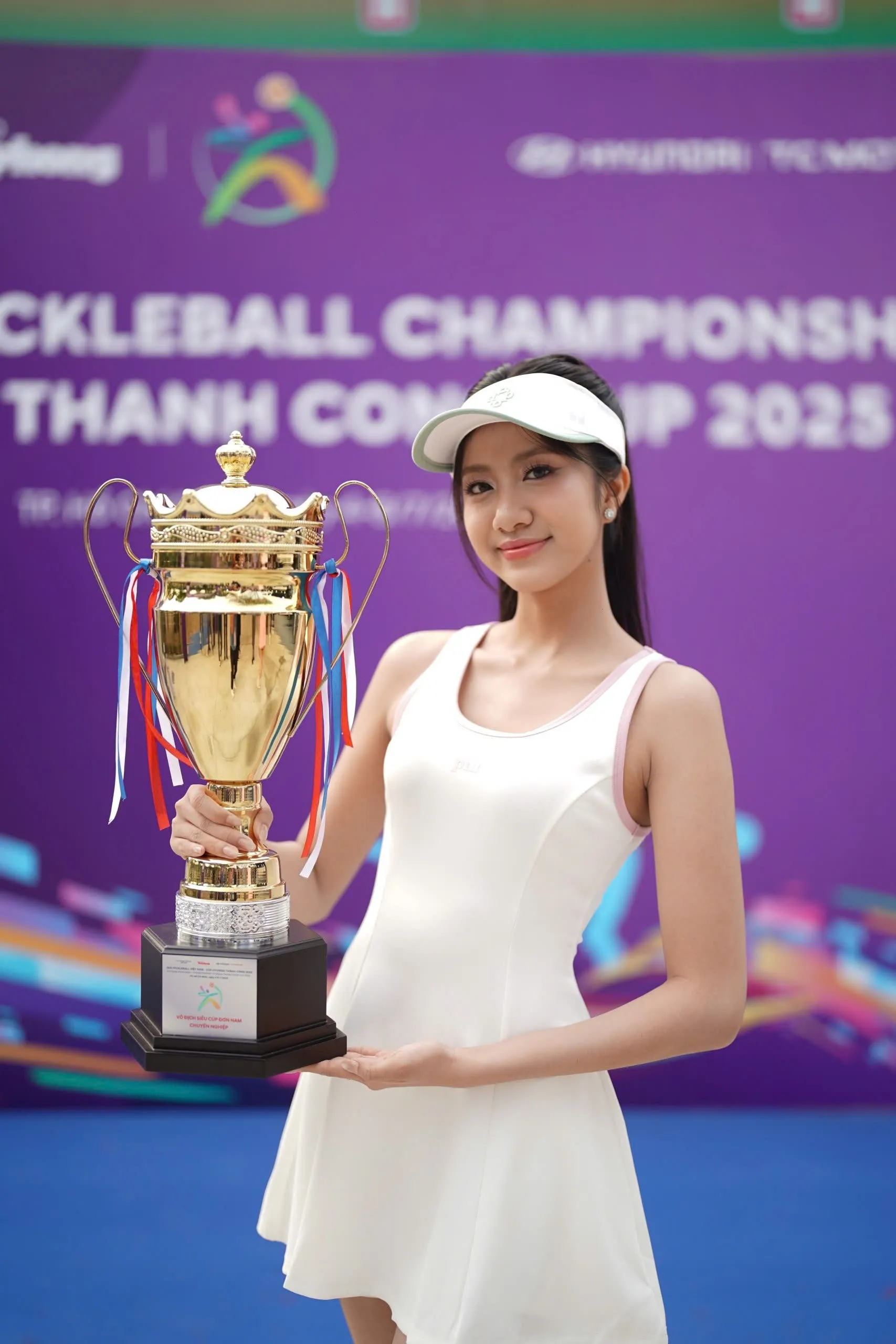 Sắc vóc Hoa hậu Hà Trúc Linh tại lễ khai mạc Giải Pickleball Việt Nam ảnh 5