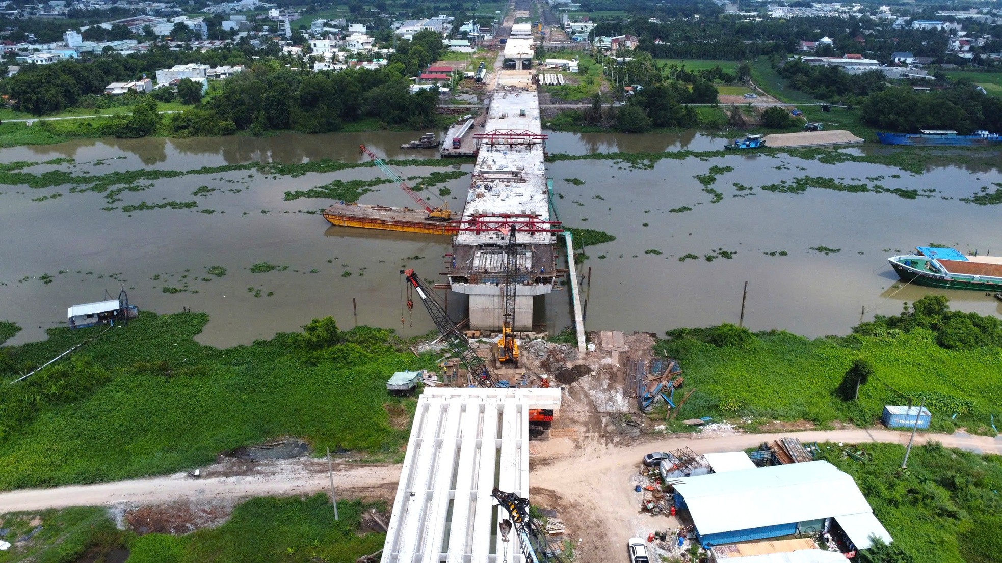 Cầu vượt sông Sài Gòn trên đường Vành đai 3 trước ngày hợp long ảnh 5