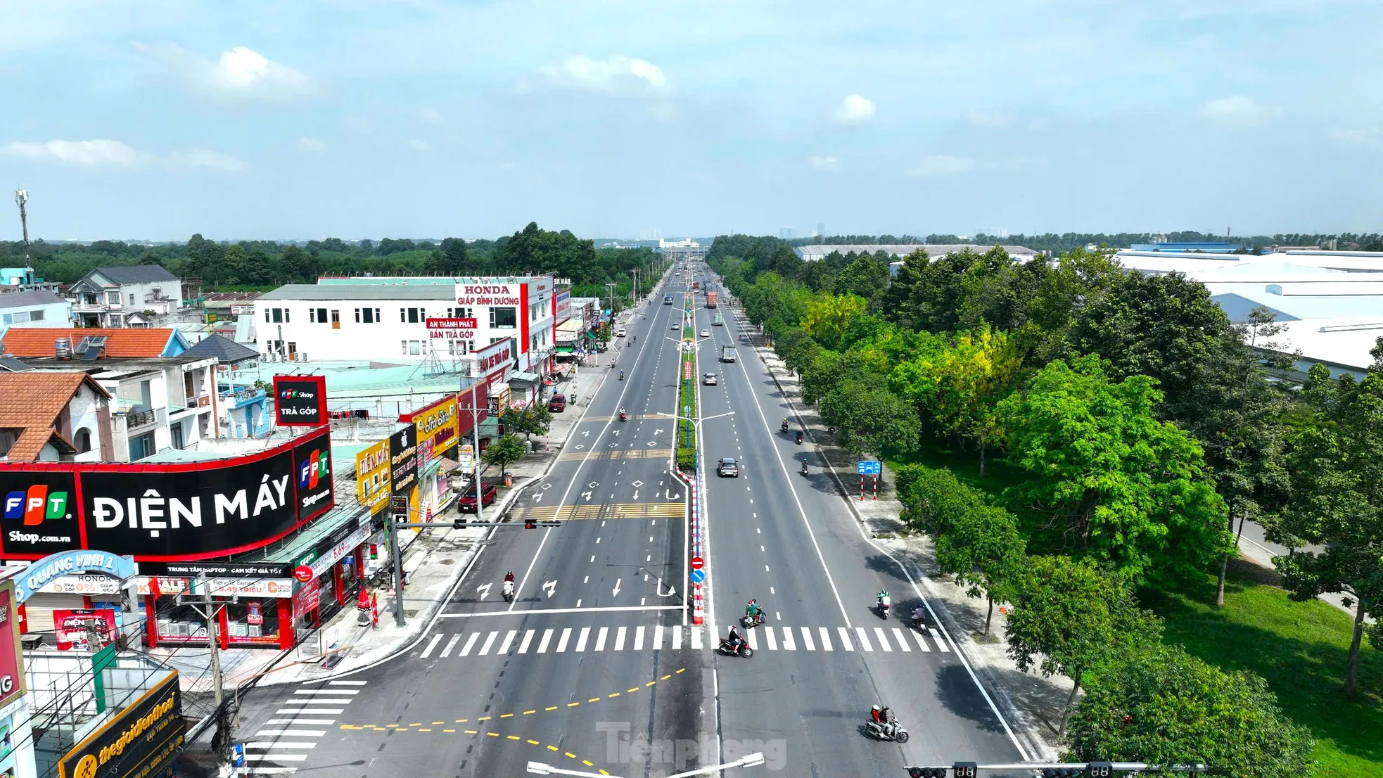 Nhìn từ trên cao 3 đường liên kết nhau được nâng cấp lên 6 làn xe ở Bình Dương ảnh 9