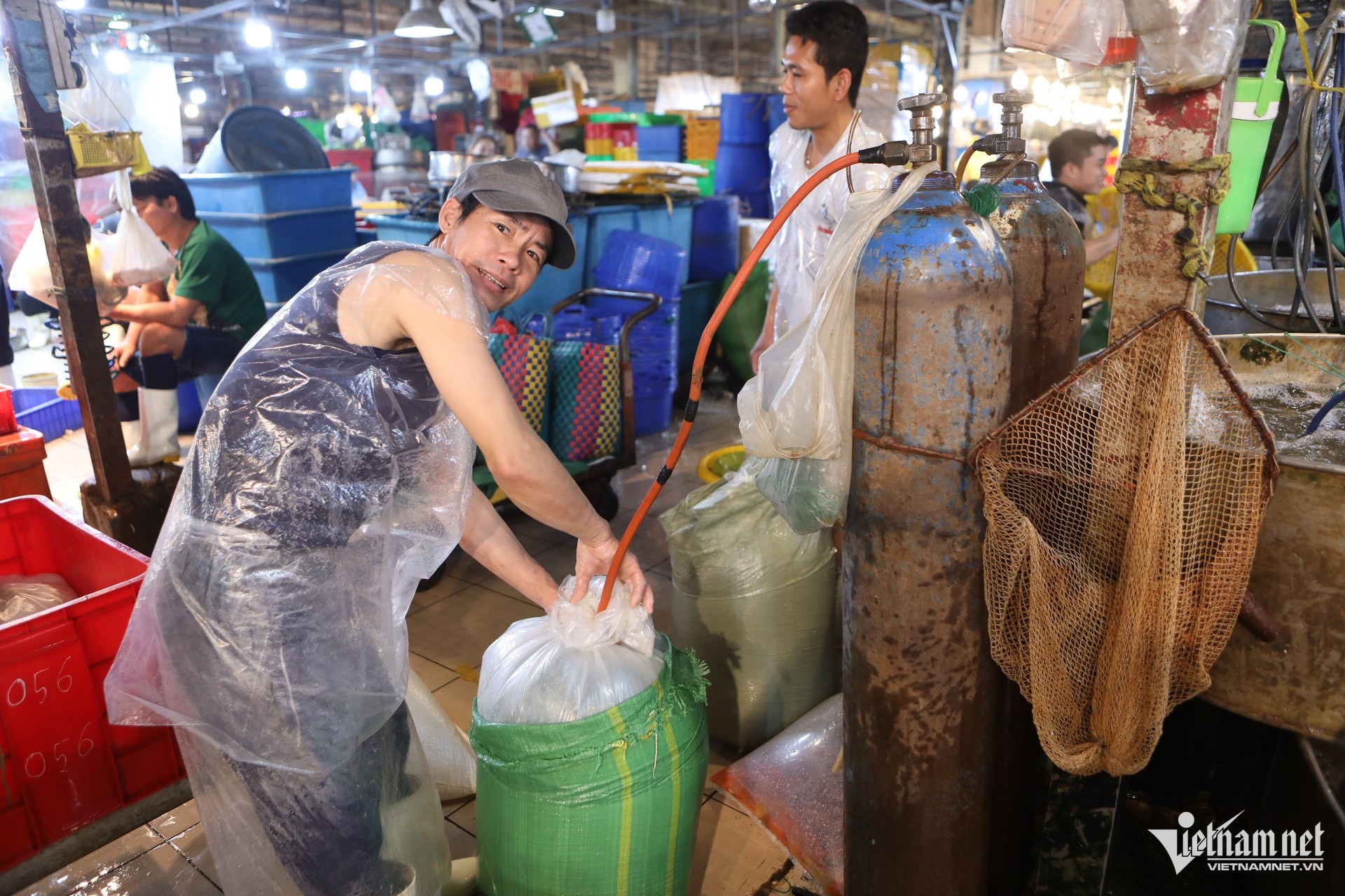 Chợ cá chép TPHCM tấp nập, tiểu thương phải thuê thêm chục nhân viên ảnh 7