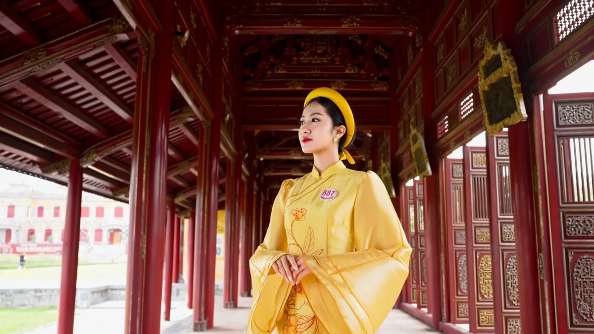 Nhan sắc xinh đẹp của Top 25 Hoa hậu Việt Nam 2024 trong bộ ảnh áo dài tại Huế ảnh 22