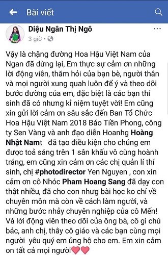 Lời tri ân xúc động của thí sinh Nghệ An với BTC Hoa hậu Việt Nam - ảnh 2