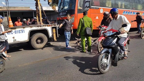 Hai bố con bị xe khách tông tử vong ngày cuối năm - ảnh 2
