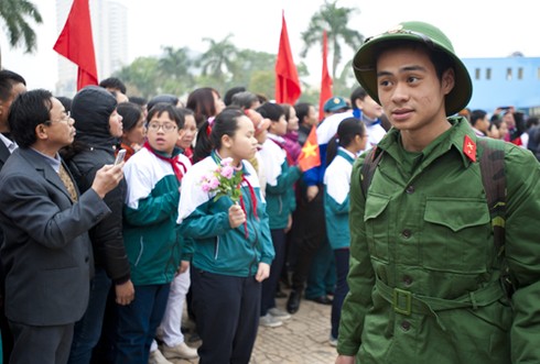 Tân binh Hà Nội ngày nhập ngũ - ảnh 3
