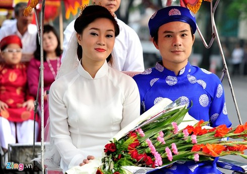 Tái hiện đám cưới xưa trên đường phố thủ đô - ảnh 5
