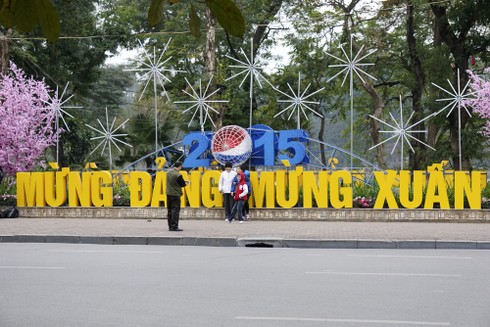 Hà Nội đỏ rực cờ hoa mừng Đảng mừng Xuân - ảnh 4