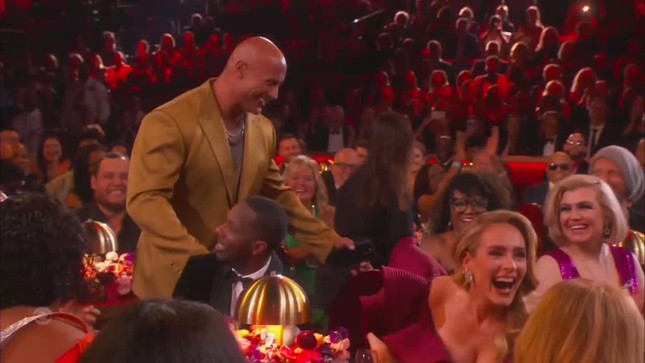 The moment The Rock went to hug Adele photo 2