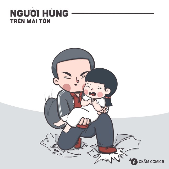 Người trẻ vẽ tranh vinh danh lòng dũng cảm của “Siêu nhân” Nguyễn Ngọc Mạnh ảnh 4