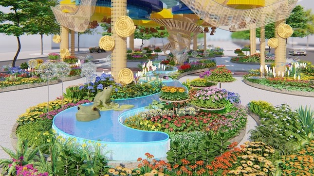Phối cảnh đẹp tuyệt vời của Đương hoa Nguyễn Huệ tết Canh Tý ảnh 2