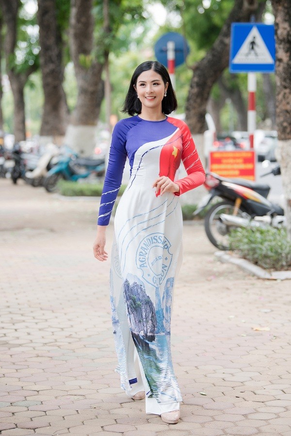 Dàn người đẹp mặc áo dài do Ngọc Hân thiết kế để ủng hộ giải “Tiền Phong Marathon“ ảnh 6