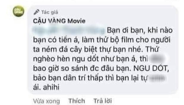 Còn chưa công chiếu, phim “Cậu vàng” có nguy cơ bị tẩy chay vì chê bai khán giả ảnh 1