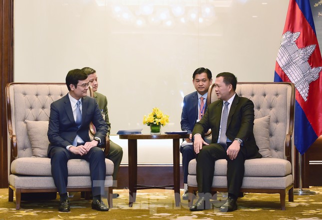 Bí thư thứ nhất Trung ương Đoàn Bùi Quang Huy chào xã giao Thủ tướng Campuchia Hun Manet ảnh 2