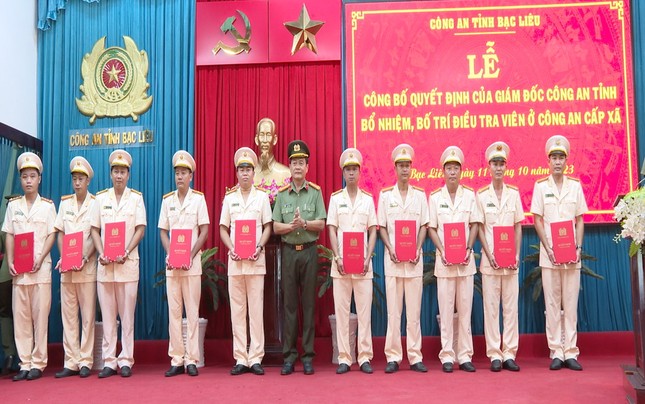 Công an Bạc Liêu công bố Quyết định bổ nhiệm Điều tra viên cấp xã ảnh 1