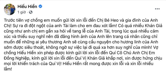 Hiếu Hiền xin lỗi khán giả vì đăng clip phản cảm về thi thể nghệ sĩ Chí Tài ảnh 4