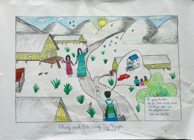 Học sinh Đắk Lắk vẽ tranh truyền tải thông điệp về bình đẳng giới ảnh 2