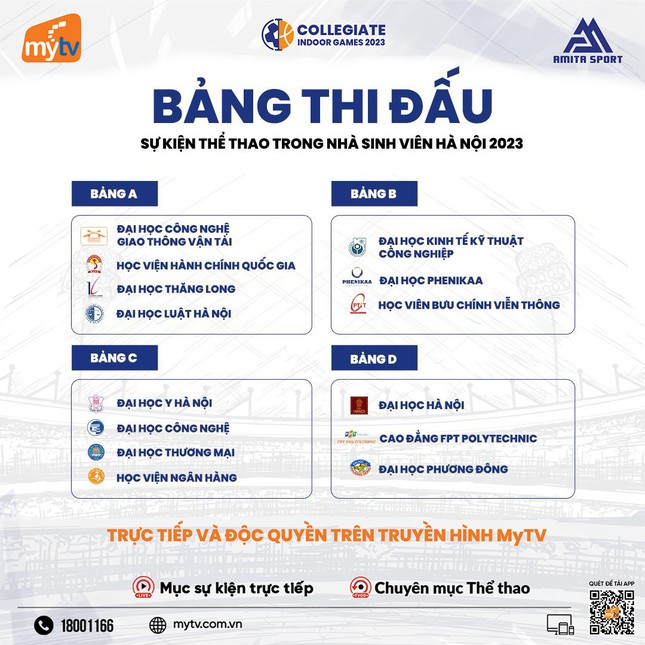 MyTV độc quyền trực tiếp giải thể thao trong nhà Sinh viên Hà Nội - CIG 2023 ảnh 2