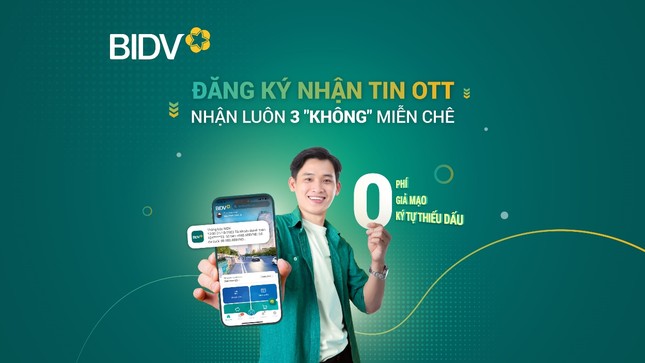 Nhận biến động số dư với mức phí 0 đồng tại BIDV ảnh 1