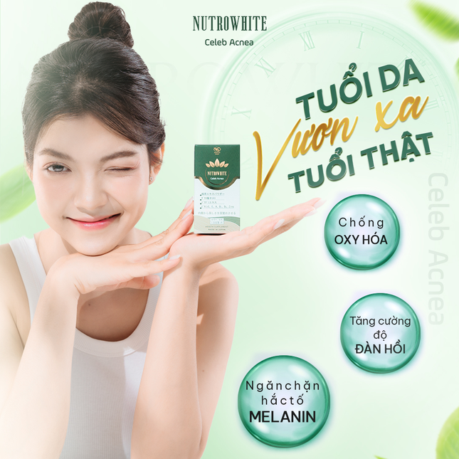 TPBVSK Nutrowhite Celeb Acnea: Bí quyết sở hữu làn da sáng mịn tinh khiết như phụ nữ Nhật ảnh 3